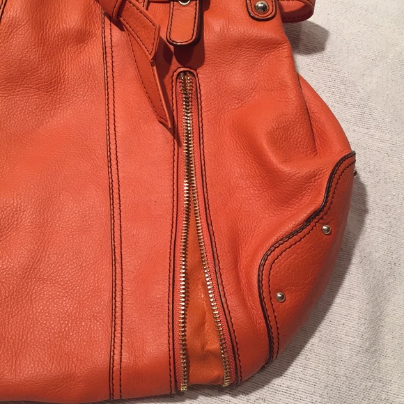 Etienne Aigner Orange Leather Shoulder Bag - Picture 8 of 8